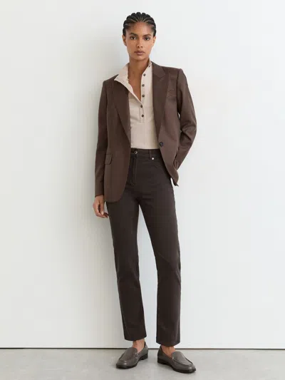 Reiss Grape Isabel Petite Slim-leg Mid-rise Jeans