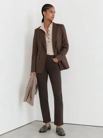 Reiss Grape Isabel Slim-leg Mid-rise Jeans