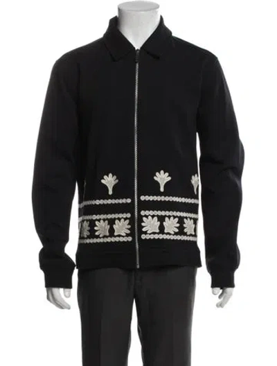 Pre-owned Reiss Graphic Print Jacket In Gray