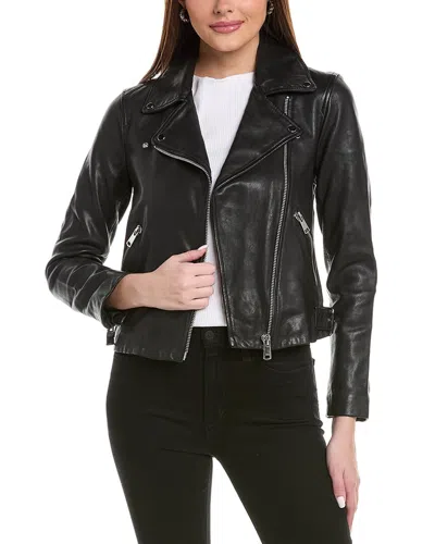 REISS REISS GRAYS LEATHER BIKER JACKET