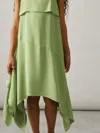 Reiss Green 9-13 Yrs Handkerchief-hem Sleeveless Dress