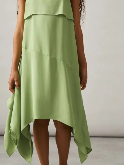 Reiss Green 9-13 Yrs Handkerchief-hem Sleeveless Dress