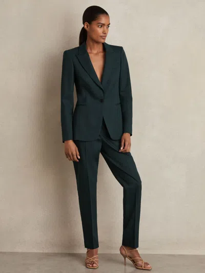 Reiss Green Jade Petite Wool-blend Single-breasted Suit Blazer