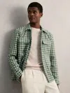 Reiss Green Multi Woven Check Twin-pocket Overshirt