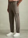 Reiss Green Smoke Hold Elasticated Cargo Trousers