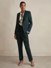 Reiss Green Wool-blend Slim-fit Suit Trousers