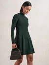 Reiss Zadie Mock Neck Long Sleeve Sweater Dress In Green