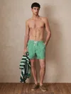 Reiss Green/white | Ché Stripe Swim Shorts In Multi