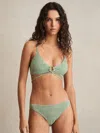 Reiss Kai Triangle Bikini Top In Green