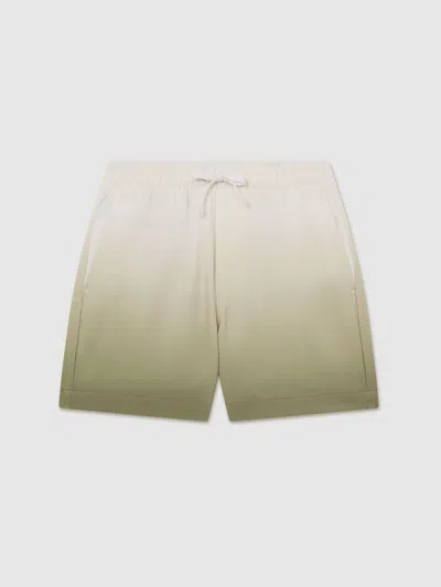 Reiss Kids'  Green/white Cliff 3-9 Yrs Drawstring Swim Shorts
