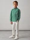 Reiss Green/white Shirt In Green