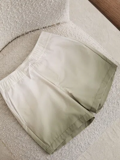 Reiss Kids'  Green/white Cliff Swim Shorts In Multi
