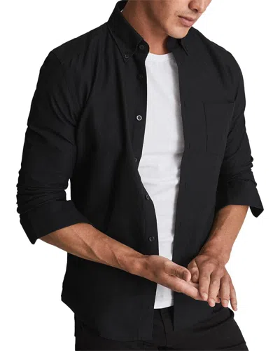 Reiss Greenwich Oxford Shirt In Black