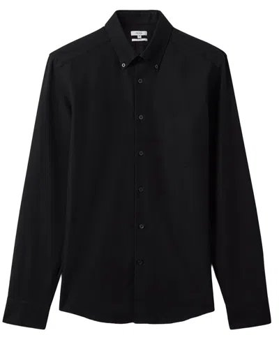 Reiss Greenwich Oxford Shirt Casual Shirt In Black