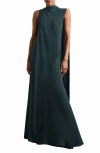 Reiss Greta Cape Back Dress In Green