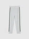 Reiss Grey 13-14 Yrs Velour Side-stripe Tracksuit Joggers