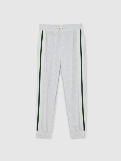 Reiss Grey Chance 13-14 Yrs Velour Side-stripe Tracksuit Joggers