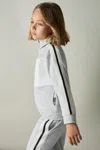 Reiss Grey 9-13 Yrs Velour Panelled Tracksuit Top