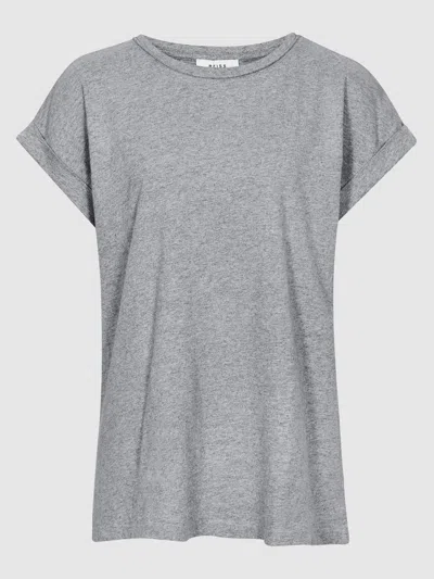 Reiss Grey Cotton-jersey Crew Neck T-shirt In Gray