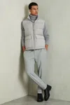 Reiss Grey Dante Patch Pocket Quilted Gilet