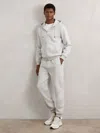 Reiss Grey Finch Cotton-blend Drawstring Joggers In Gray