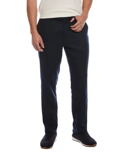 Reiss Grey Linen Formal Trouser In Black