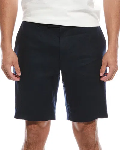 Reiss Grey Linen Short In Black