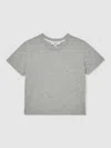 Reiss Grey Marl Cotton-blend Crew-neck T-shirt In Gray