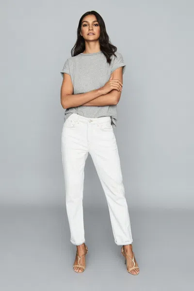 Reiss Grey Marl Cotton Jersey T-shirt