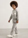 Reiss Grey Melange Eric 9-13 Yrs Hockey Joggers In Gray