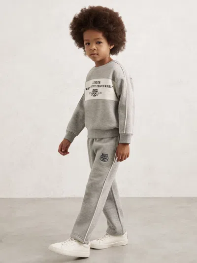 Reiss Grey Melange 9-13 Yrs Hockey Joggers In Gray