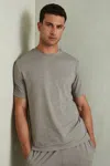 Reiss Grey Melange Diego Crew-neck Jersey T-shirt
