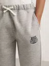Reiss Grey Melange Joggers In Gray