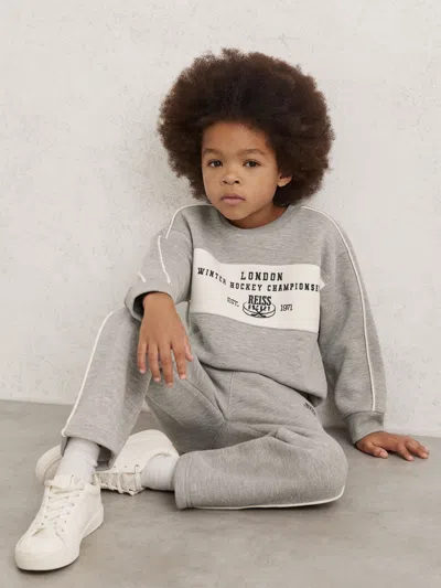 Reiss Grey Melange Owen 3-9 Yrs Sweatshirt In Gray