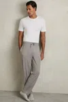 Reiss Grey Melange Tapered Stretch-jersey Joggers