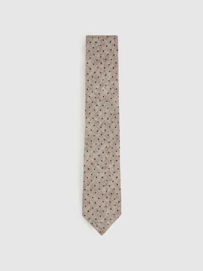 Reiss Grey Melange Tie In Gray