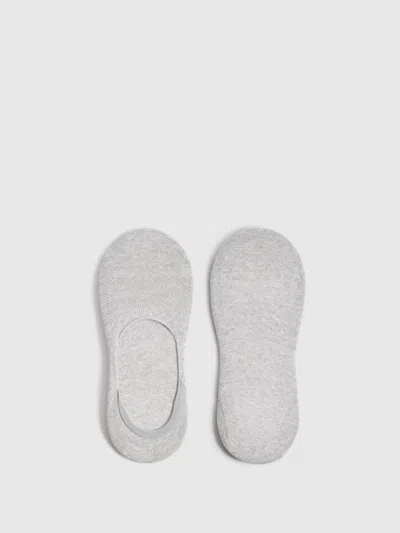 Reiss Grey Melange Trainer Socks In Gray