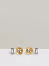 Reiss Grey Micro Curve Studs Earrings 2 Pack In Gray
