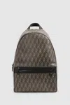 Reiss Grey Multi Monogram-print Coated-canvas Backpack In Grey Multi