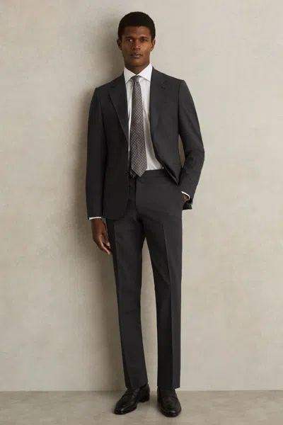Reiss Grey Slim-fit Wool-blend Suit Trousers