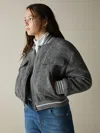 Reiss Grey Tahlia 4-9 Yrs Wool-blend Padded Bomber Jacket