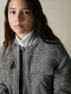 Reiss Grey Tahlia 9-13 Yrs Wool-blend Padded Bomber Jacket