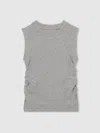Reiss Kids' Trudy 13-14 Yrs Ruched Vest Top In Gray