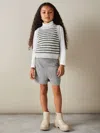 Reiss Grey Venus 4-9 Yrs Wool Blend Striped Vest