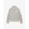 Reiss Yates Logo-intarsia Wool-blend Bomber Jacket 3-13 Years Grey Whit In Grey White