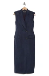Reiss Guliana Cupro Blazer Dress In Navy