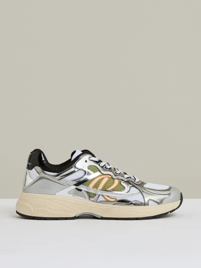Reiss Gunmetal/black Overlay Logo Running Trainers