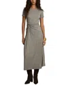 Reiss Hadley Midi Jersey Wool-blend Dress In Gray