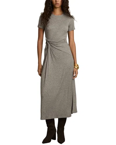 Reiss Hadley Midi Jersey Wool-blend Dress In Gray