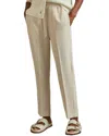 Reiss Hailey Pull-on Taper Trouser In Neutral